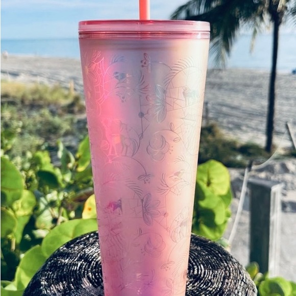 Starbucks Pink Lace Soft Touch Cup Iridescent Cold Tumbler 24oz Exclusive 2022 - Picture 10 of 17